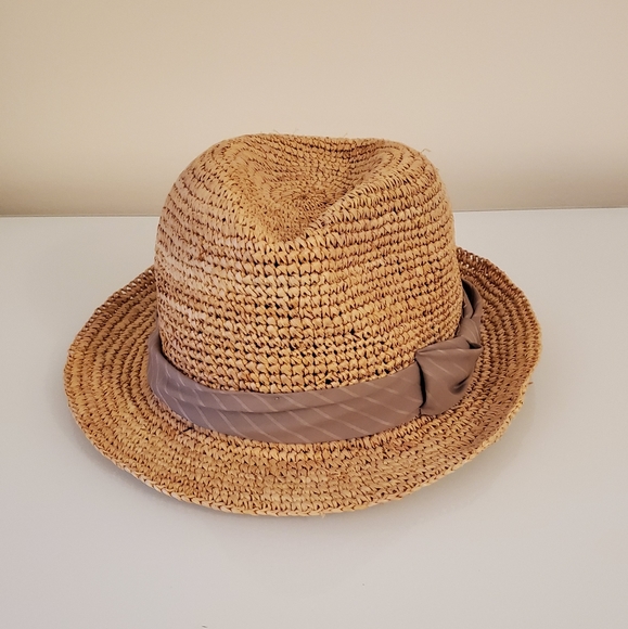 Bow straw fedora hat - Picture 2 of 5